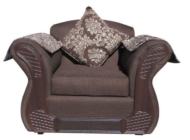 Juego Living Irlanda Chocolate: Sofá 2C + 2 Sillones 1C Chenille-3