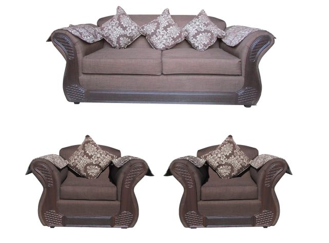 Juego Living Irlanda Chocolate: Sofá 2C + 2 Sillones 1C Chenille-0
