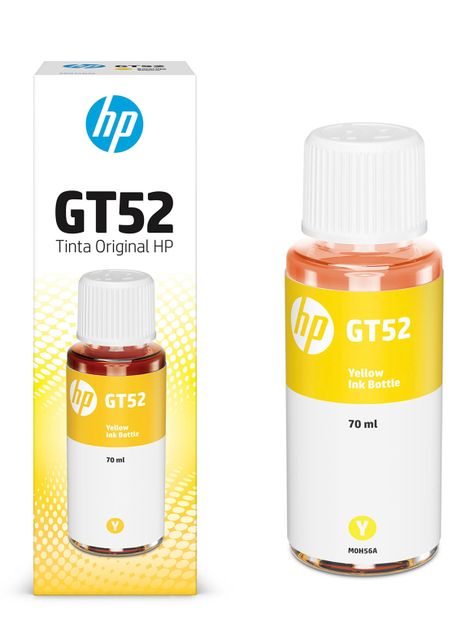 Botella Tinta HP GT52 Amarilla Original-0