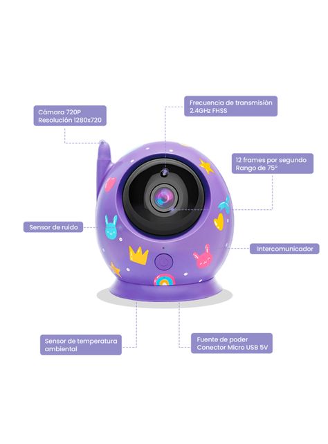 Monitor de Bebe Lite Morado-3