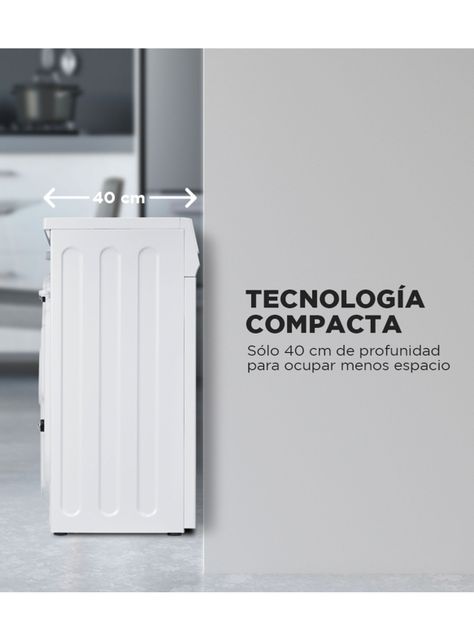 Lavadora Carga Frontal 8 Kg MF100W80/W Blanca-5