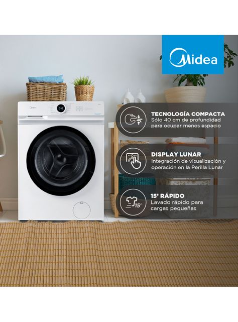 Lavadora Carga Frontal 8 Kg MF100W80/W Blanca-4