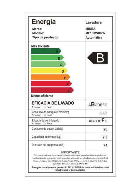 Lavadora Carga Frontal 8 Kg MF100W80/W Blanca-6