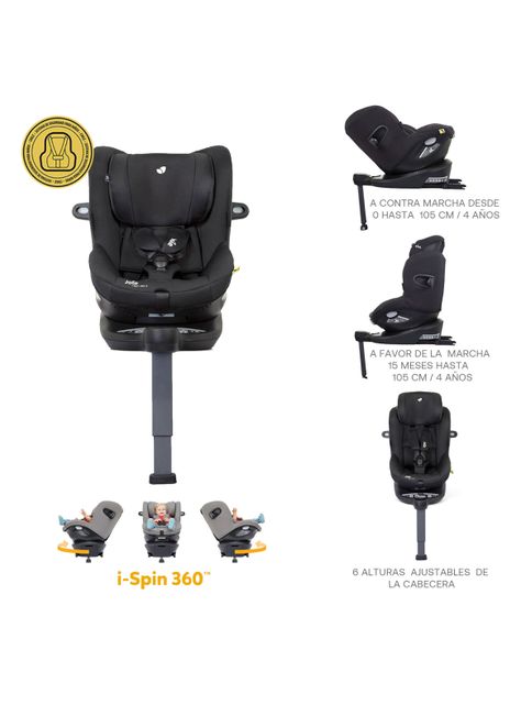 Silla de Auto Convertible I-Spin 360° Coal Joie-7