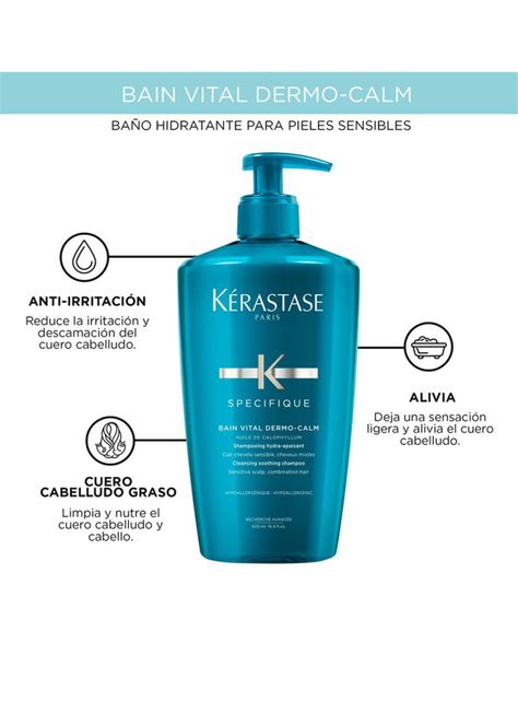 Shampoo XL Calmante Cuero Cabelludo Sensible Bain Vital Dermo-Calm Specifique 500ml-3
