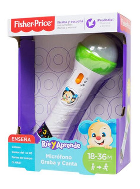 Ríe Fisher Price y Aprende Infantil Micrófono Graba y Canta-0