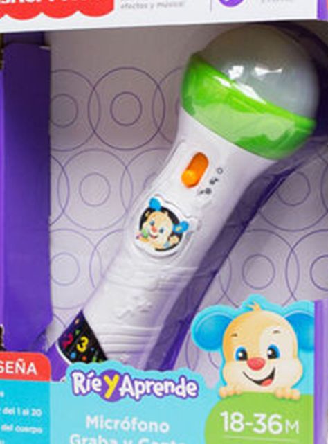 Ríe Fisher Price y Aprende Infantil Micrófono Graba y Canta-1