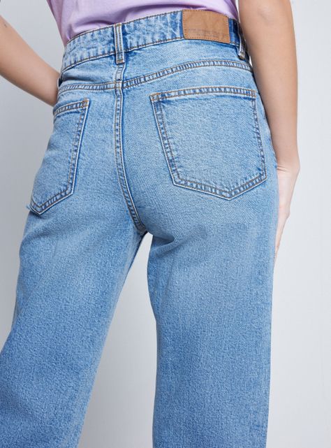 Jeans Fit Flare Tiro Alto-2