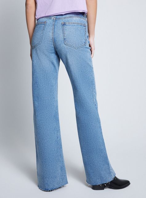 Jeans Fit Flare Tiro Alto-1