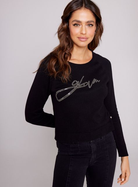Sweater Gráfica Strass-0