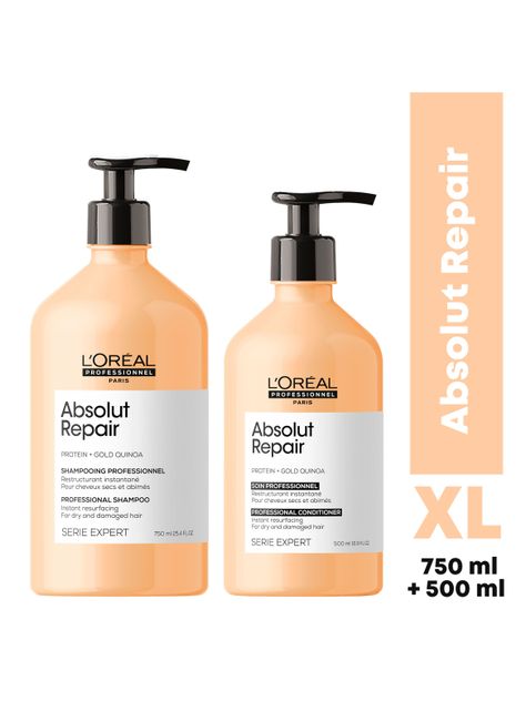 Set XL Reparación Profunda Absolut Repair Serie Expert Shampoo 750 ml + Acondicionador 500 ml L'Oréal Professionnel-0