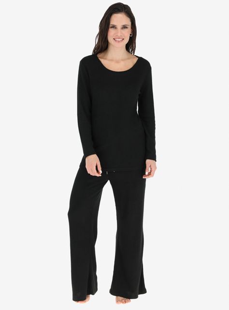 Pantalón Flores Rib Material Polyviscosa-3