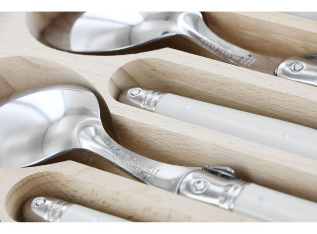 Set Laguiole Cuchara Sopera Blanco Tiza-1