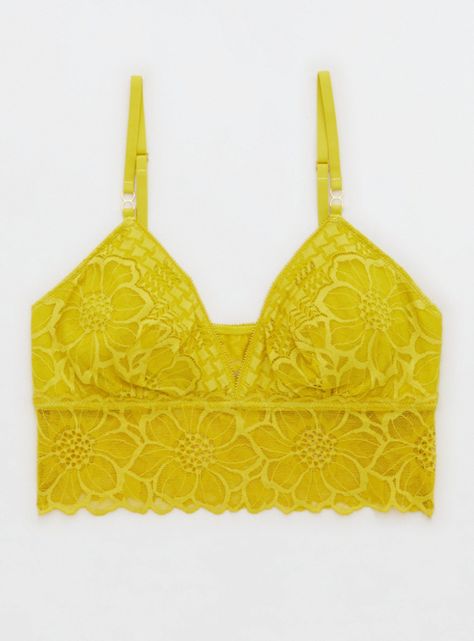 Aerie Bralette con Relleno y Encaje Snow Angel-2