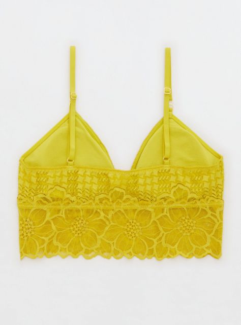 Aerie Bralette con Relleno y Encaje Snow Angel-3