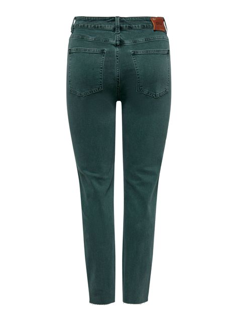 Jeans de Tiro Alto Verde-1