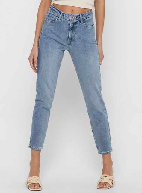 Jeans Straight Light Blue Denim-0