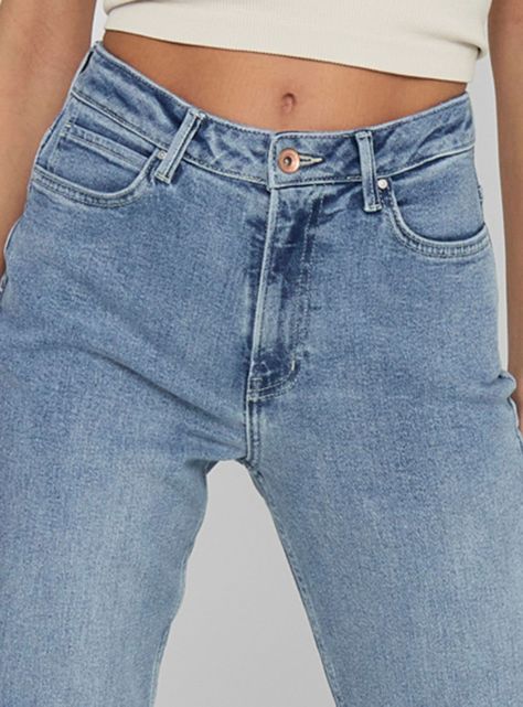 Jeans Straight Light Blue Denim-2