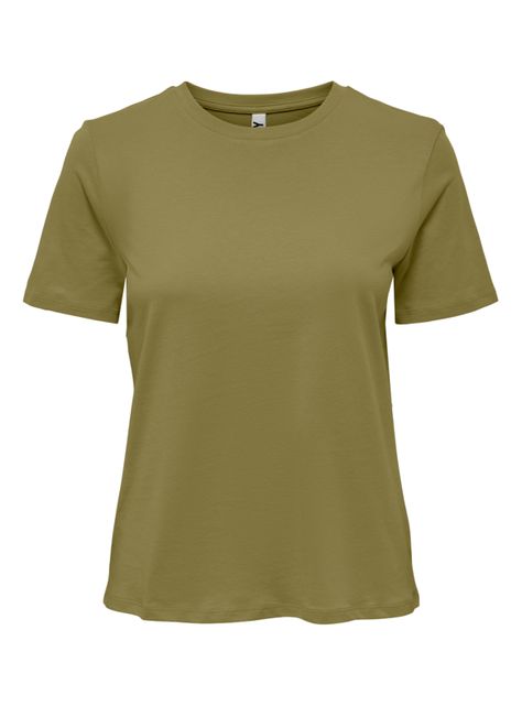 Polera Manga Corta Verde Oliva-0
