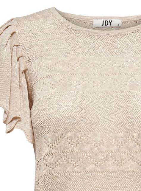 Polera Manga Corta Cuello Redondo con Vuelos-2