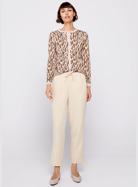 Pantalón Fluido con Lazo Liso-3