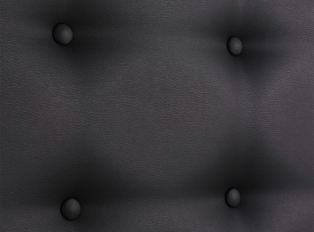 Respaldo 1.5 Plazas Botone Negro Pu-1