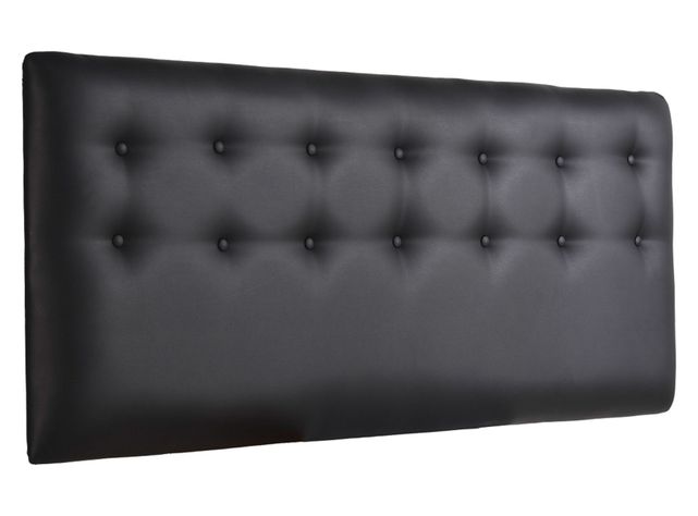 Respaldo 1.5 Plazas Botone Negro Pu-2
