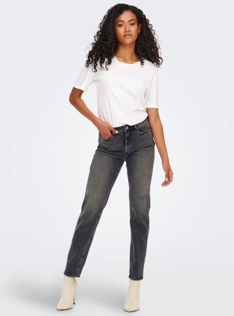 Jeans Stretch Tiro Alto Moda-3