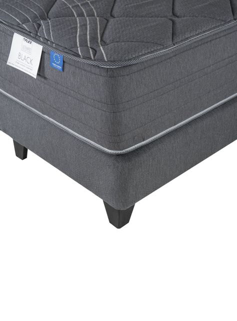 Cama Europea Top Grafito Black 1.5 Plazas Box-3