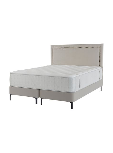 Cama Europea Top Arena Eternity Super King + Respaldo Tachas Crudo-0