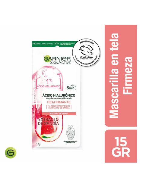 Mascarilla Garnier Skin Active en Tela Ampolla Sandía Firmeza 15 g Garnier-0