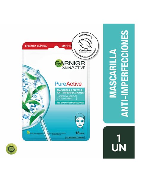 Mascarilla Garnier Skin Active Anti-Imperfecciones 15 g Garnier-0