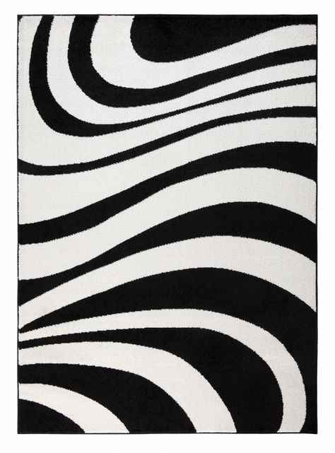 Alfombra 200 x 290 cm Amigo Negro Ondas-0