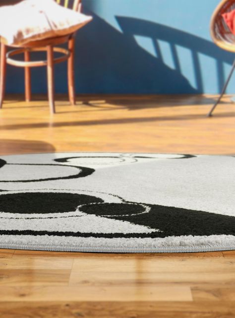 Alfombra 160 x 160 cm Amigo Print Gris-5