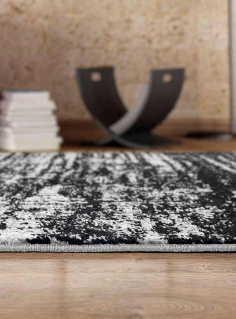 Alfombra 200 x 290 cm Amigo Negro Texturas-5