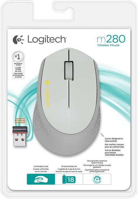 Mouse Logitech Inalámbrico M280 Gris-1