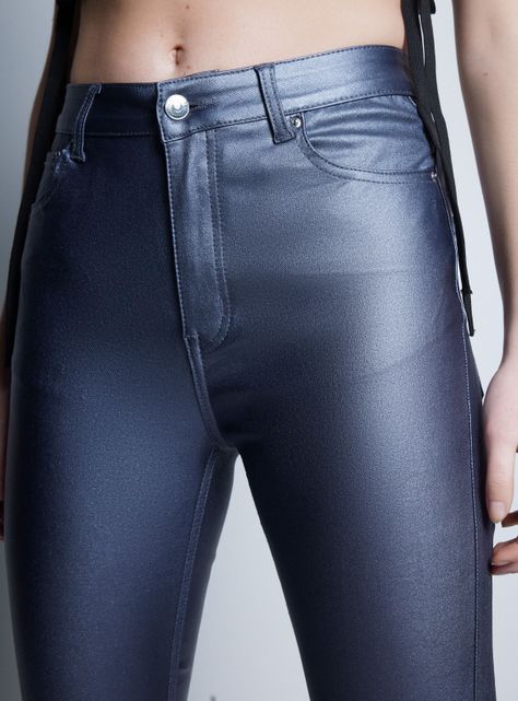 Jeans Skinny Efecto Piel Metalizado-2