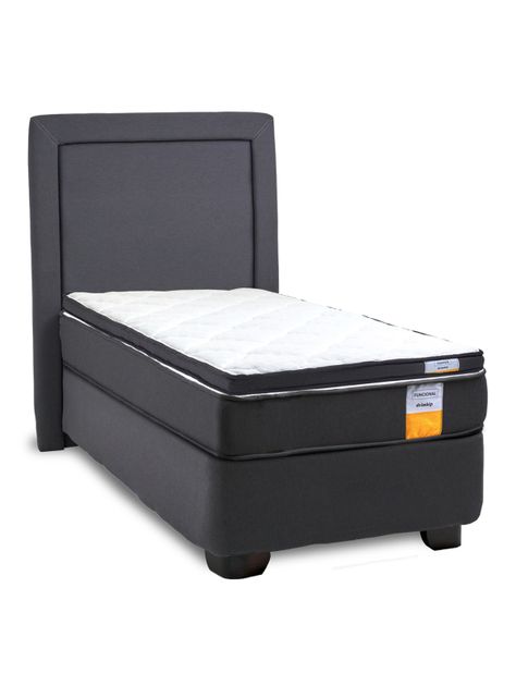 Cama Americana Funcional 1 Plaza Plus + Respaldo + Topper-1