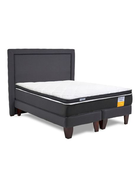 Cama Europea Funcional King + Respaldo + Topper-1