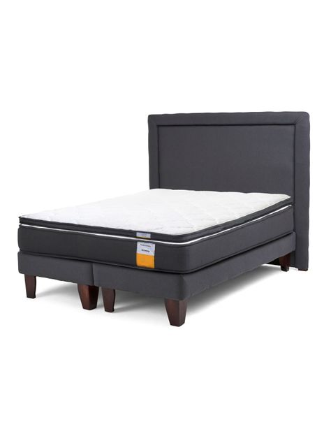 Cama Europea Funcional Queen + Respaldo + Topper-0