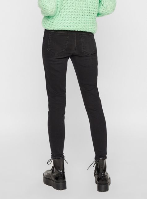 Jeans Skinny Basic Tiro Alto Clásico-1