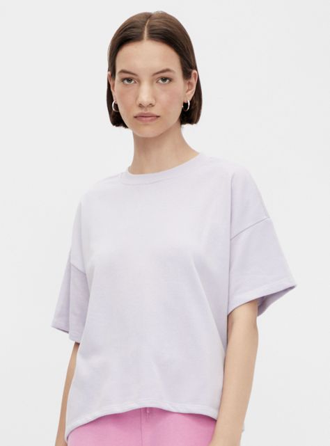 Polera Lila Lisa Manga Corta-0