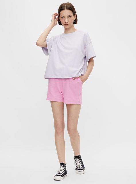 Polera Lila Lisa Manga Corta-3