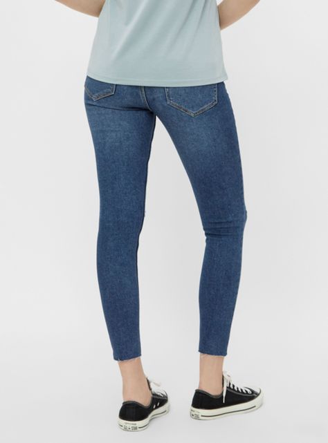 Jeans Skinny Azul con Roturas-1