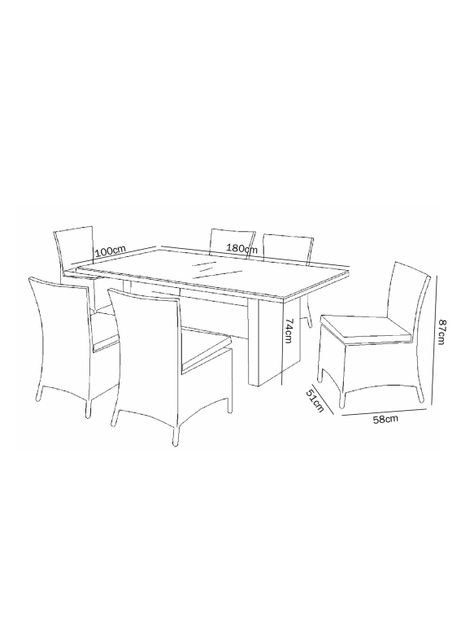 Juego de Comedor Terraza Anastasia 6 Sillas-2