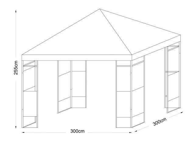 Pérgola Basil 300x300 cm Attimo-1