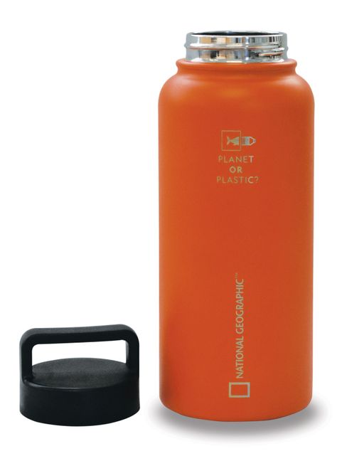 Botella National Geographic Metálica 960ml Naranjo-1