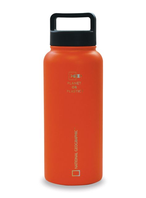 Botella National Geographic Metálica 960ml Naranjo-0