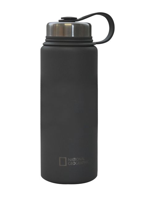 Botella National Geographic con Tapa Metálica 900ml Gris-1