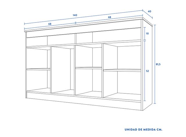 Rack CIC TV 60" Murillo Chocolate-1